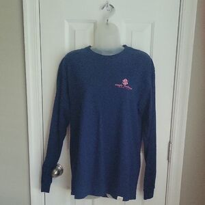 Simply Southern Blue Long Sleeve with Pink Logo